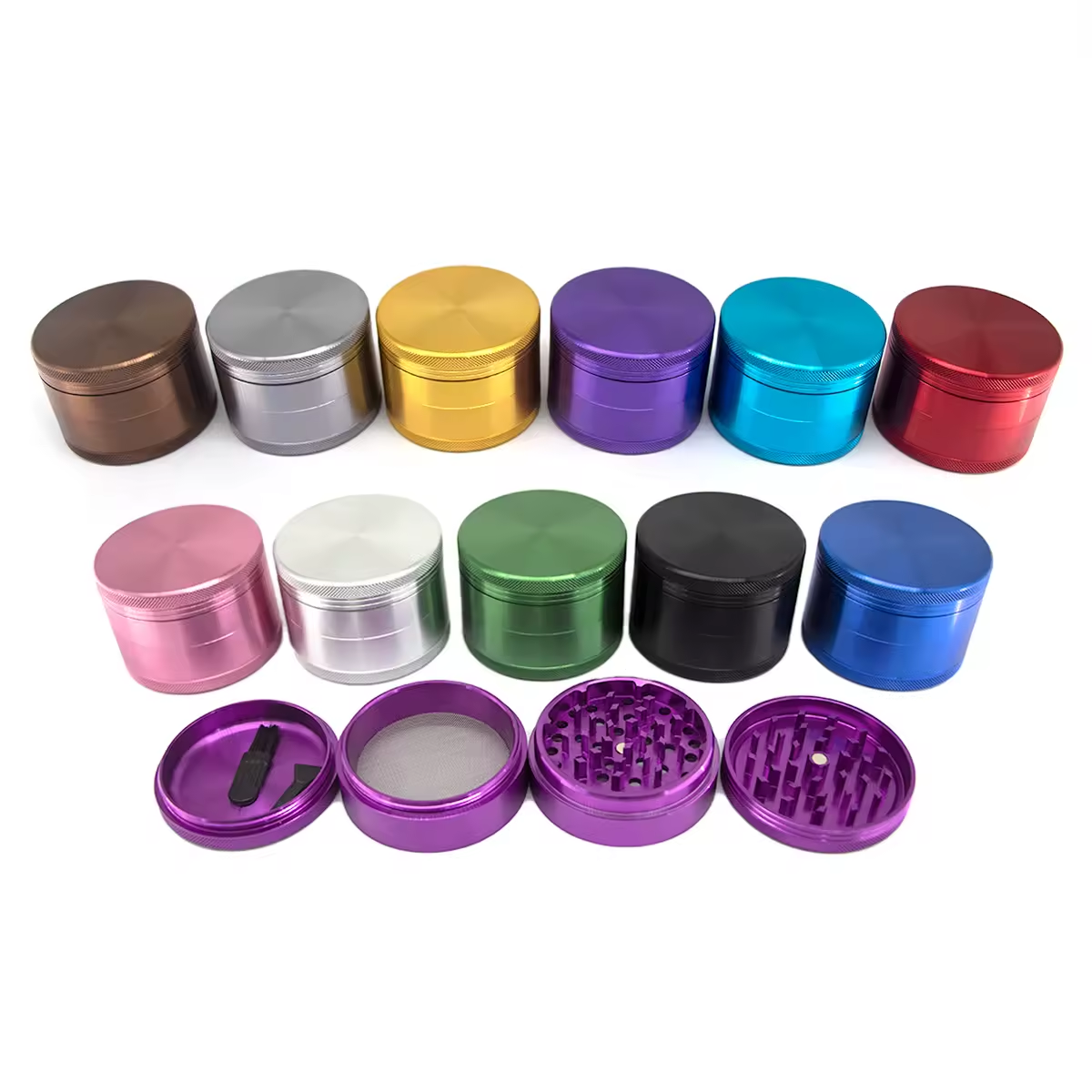 40mm 4 parts 3 layers in choice zinc material mini kind herb grinder electric grinders. 
