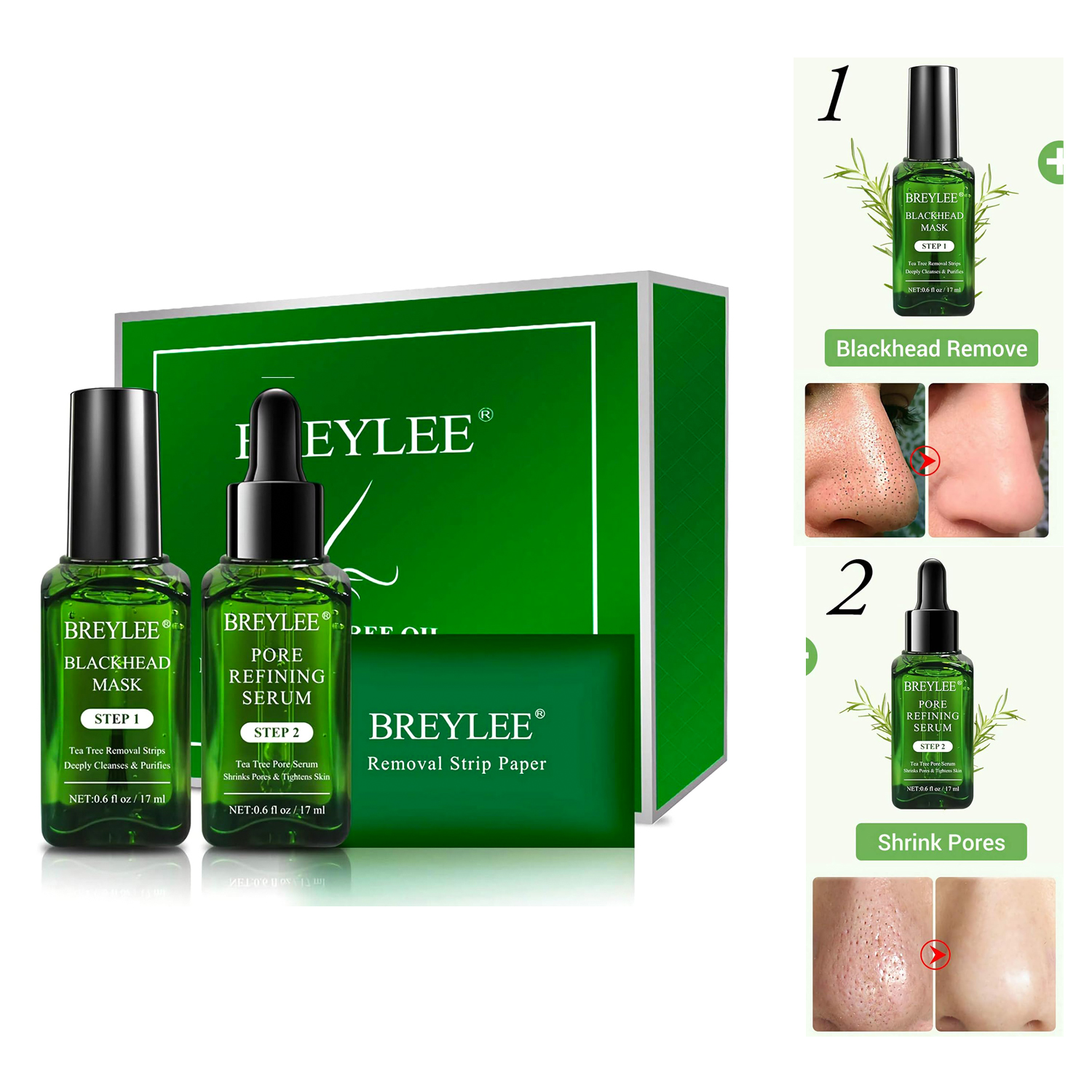 Breylee Blackhead Removing Kit [Step 1 Step 2]