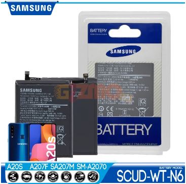 Samsung Galaxy A20s Battery Original Quality and Capacity Model SCUD-WT-N6 Fit for A 20s SM-A207F/DS SM-A207F. AMIMA Gizmo Built In Replacement Same Size as Authentic Smart Phone Batteries, Support Fast Charger Long Lasting