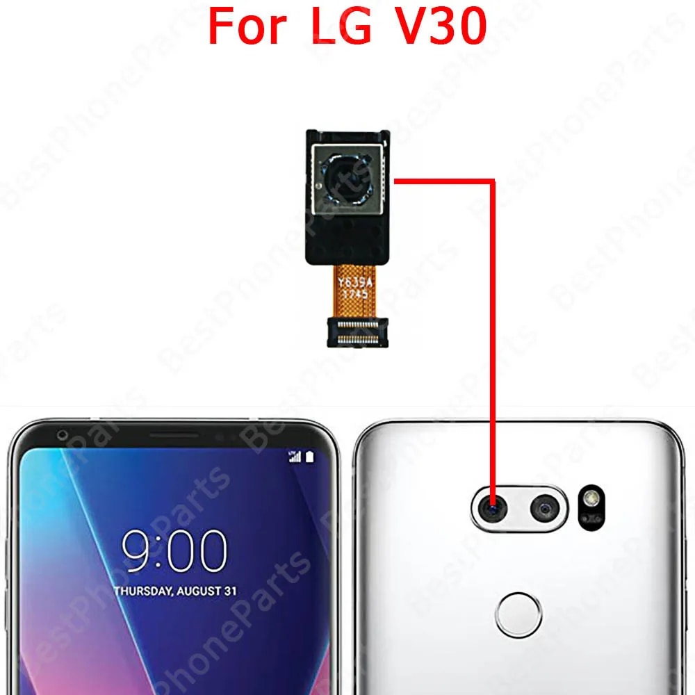 Selfie Big Backside Back View Facing Camera For LG V20 V30 V50 V60 Velvet 5G Rear Front Camera Module Replacement Flex Cable. 
