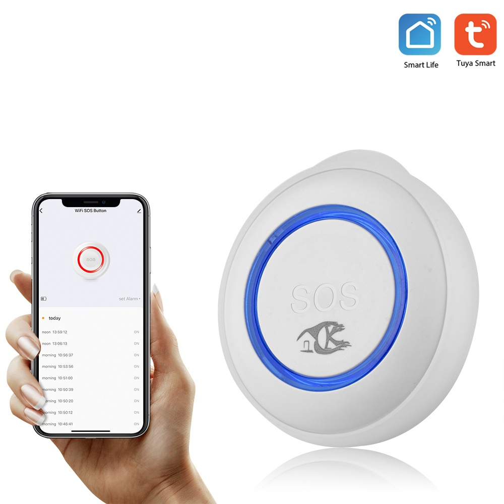 Tuya Smart Wifi emergency button one-key alarm call for help button for the elderly, intelligent scene linkage hot sell. 