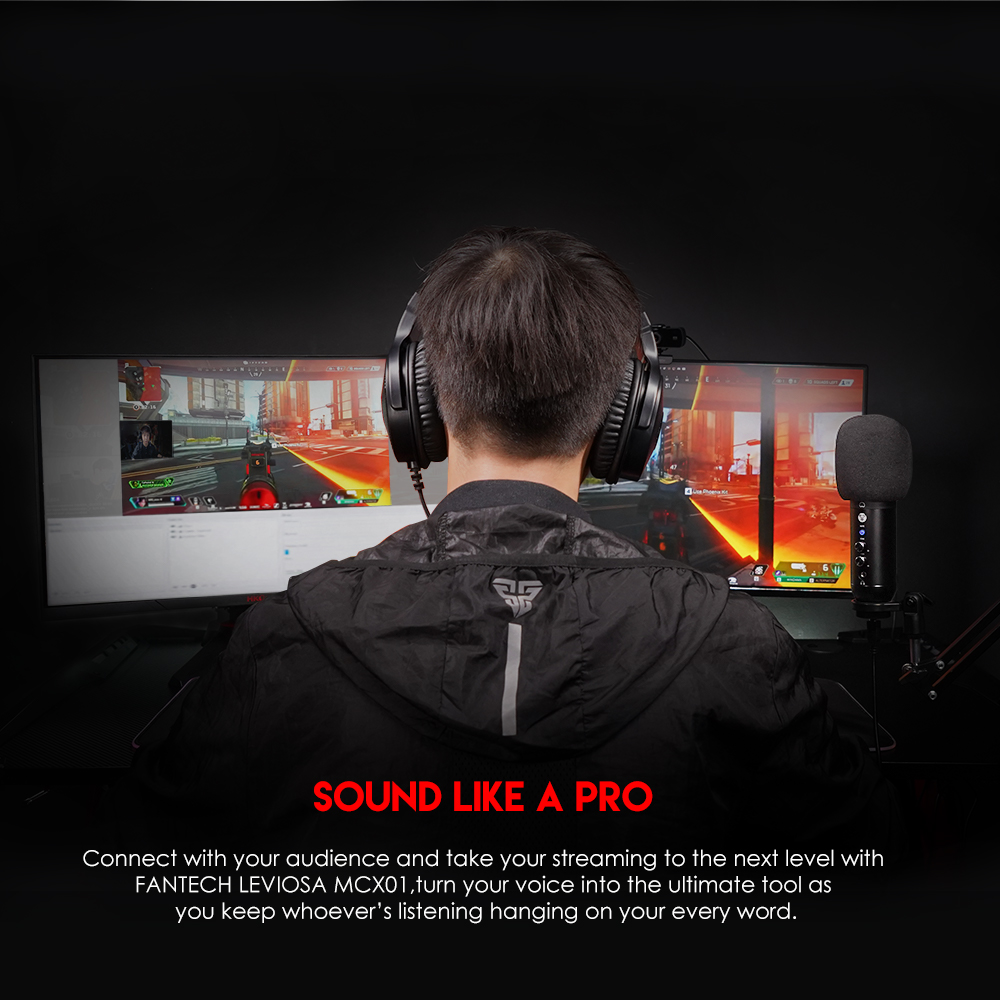 FANTECH MCX01 Leviosa RGB USB Condenser Gaming Microphone. 