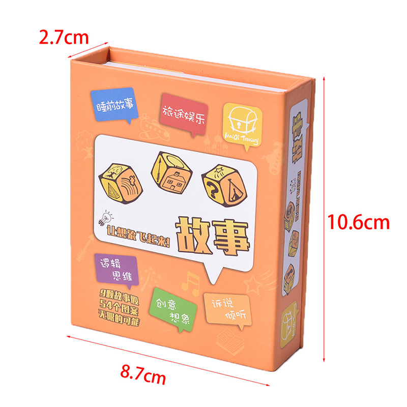 9pcs Story Dice Puzzle Board Game Telling Story Children Funny English Game. 