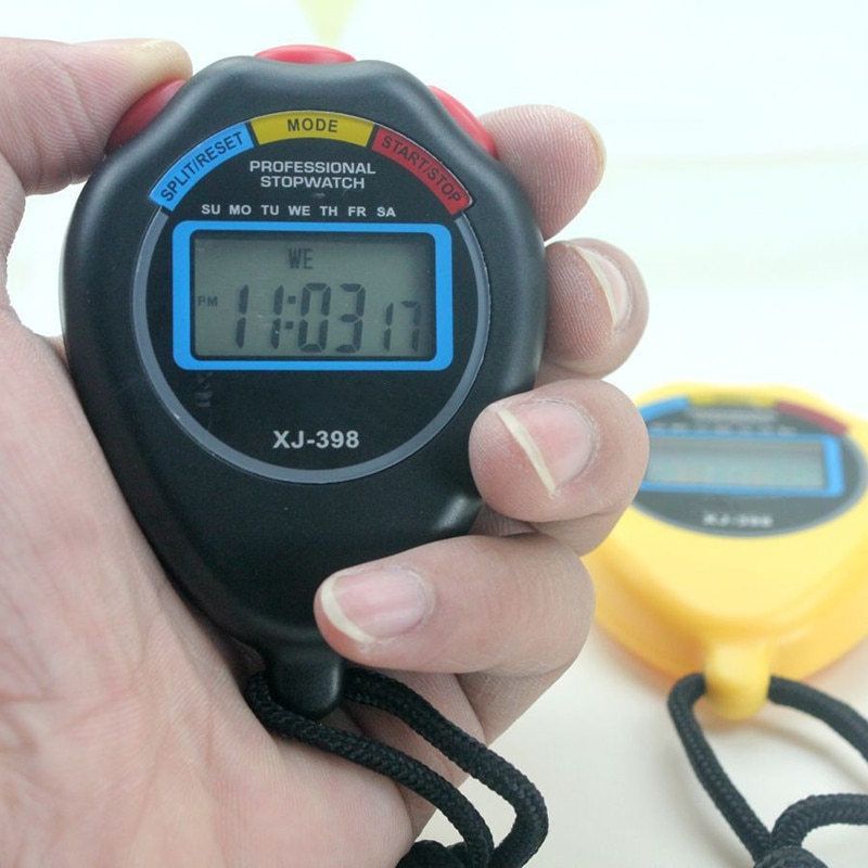 Digital Sport Stopwatch Timers Handheld Professional Waterproof Chronograph Stopwatch LCD Timer Counter with Strap Kitchen Timer. 