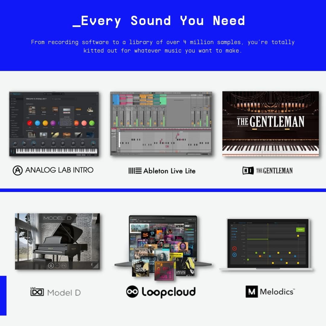 Arturia - MiniLab 3 - Universal MIDI controller for music production with all-in-one software package - 25 keys, 8 multicolor pads - black. 