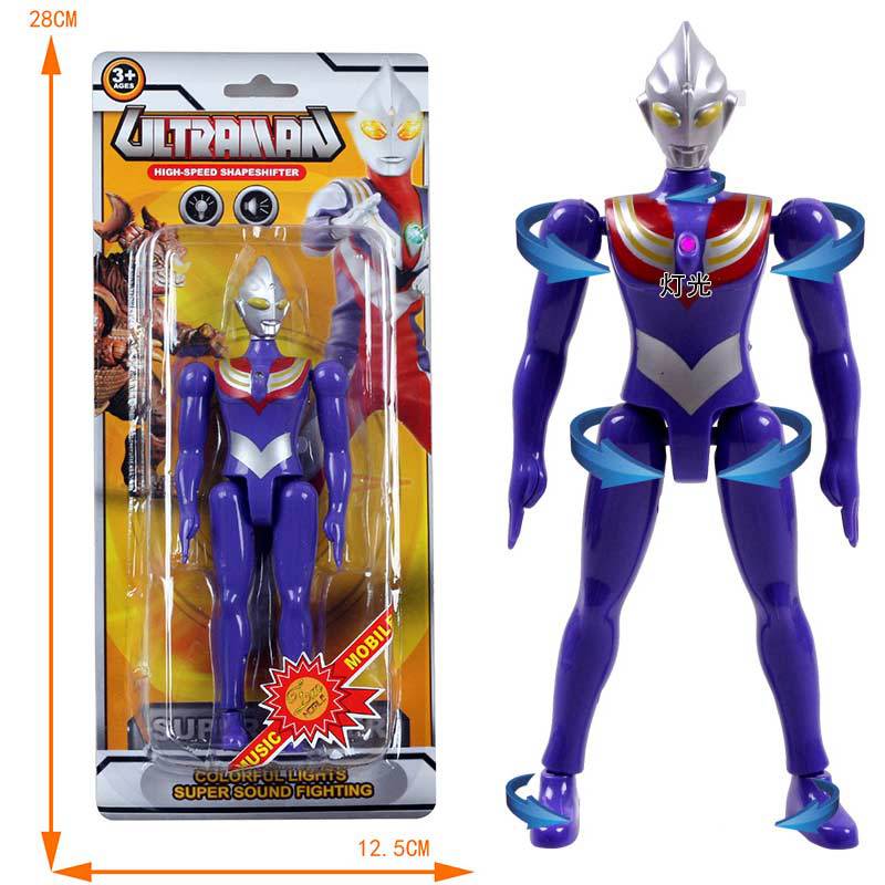 Ultraman toy doll model digga music light joint action doll kids boy toys wholesale. 