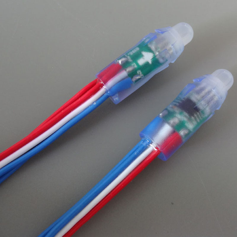 50Pcs WS2811 LED Pixel Light String Advertising Pouring Waterproof Full Color Perforated Light 12mm DC 5V. 