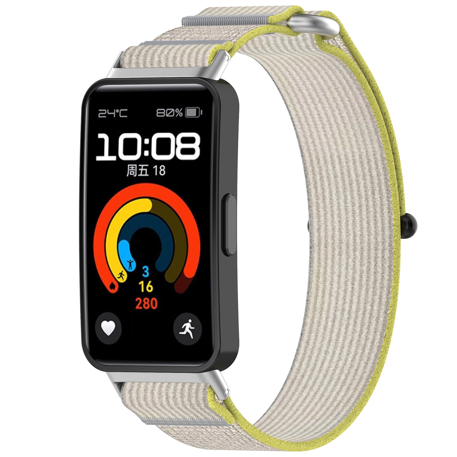 Loop Nylon Hook and Loop Fastener Watch Band For Huawei Band 9. 
