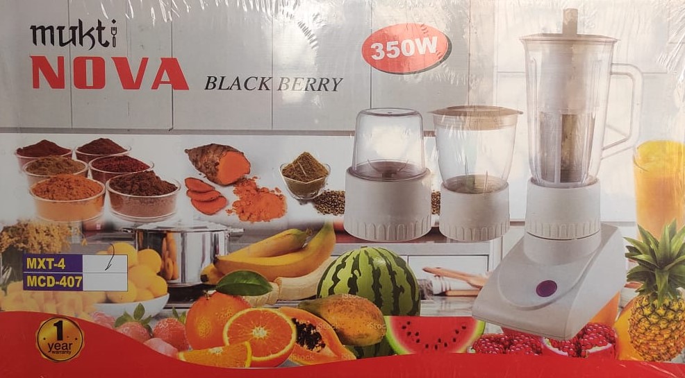 NOVA Black Berry BLENDER and JUICER MXT3 (3 IN 1) - Blender Machine. 