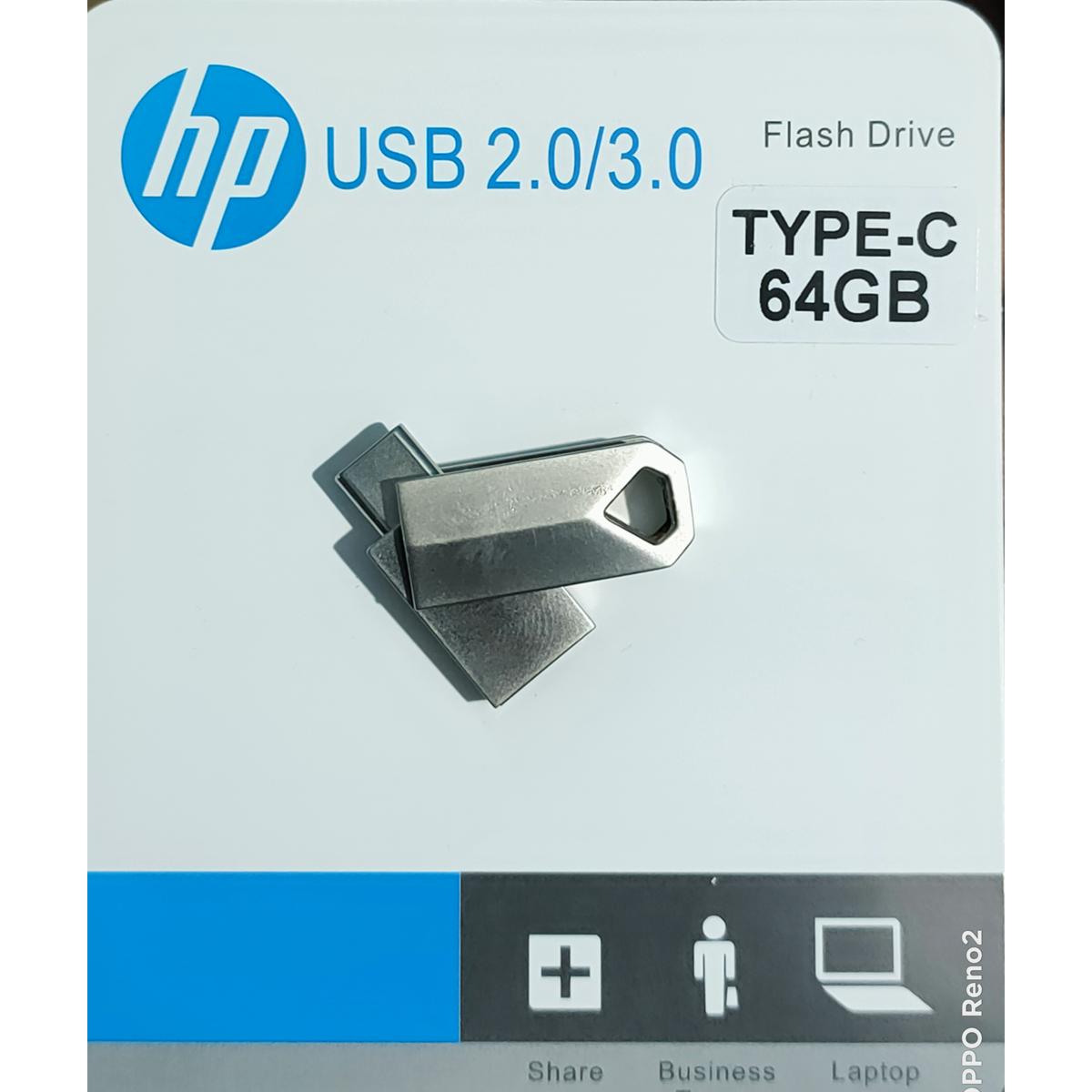 HP USB  Type-C Flash Drive 64GB Type-C USB3.1 Metal Pendrive High Speed X5000M hp U Disk for SmartPhone/Tablet/PC 32GB 16GB