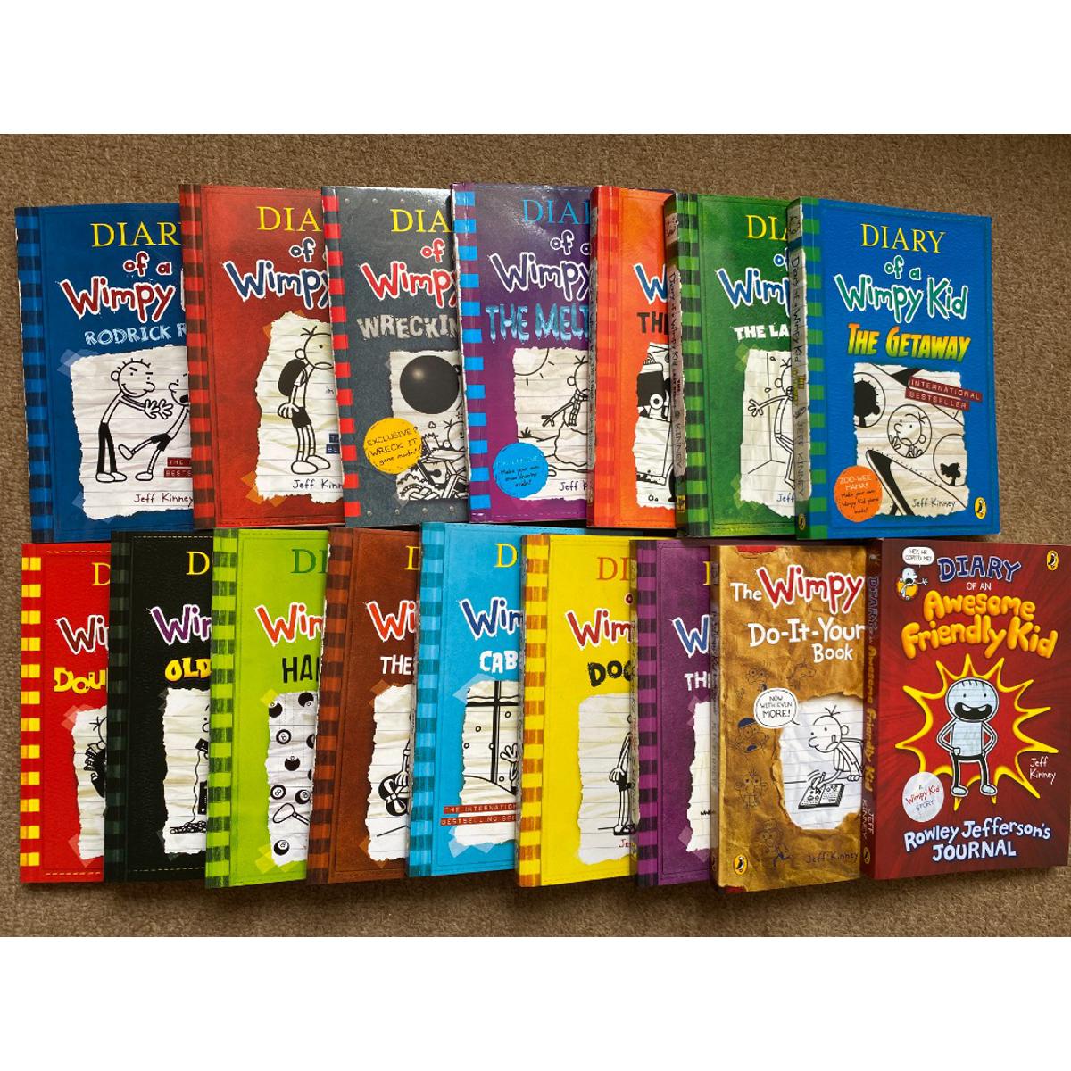 Diary of a Wimpy Kid by Jeff Kinney (1-23 Books Collection Set) - Yellow - Paperback. 