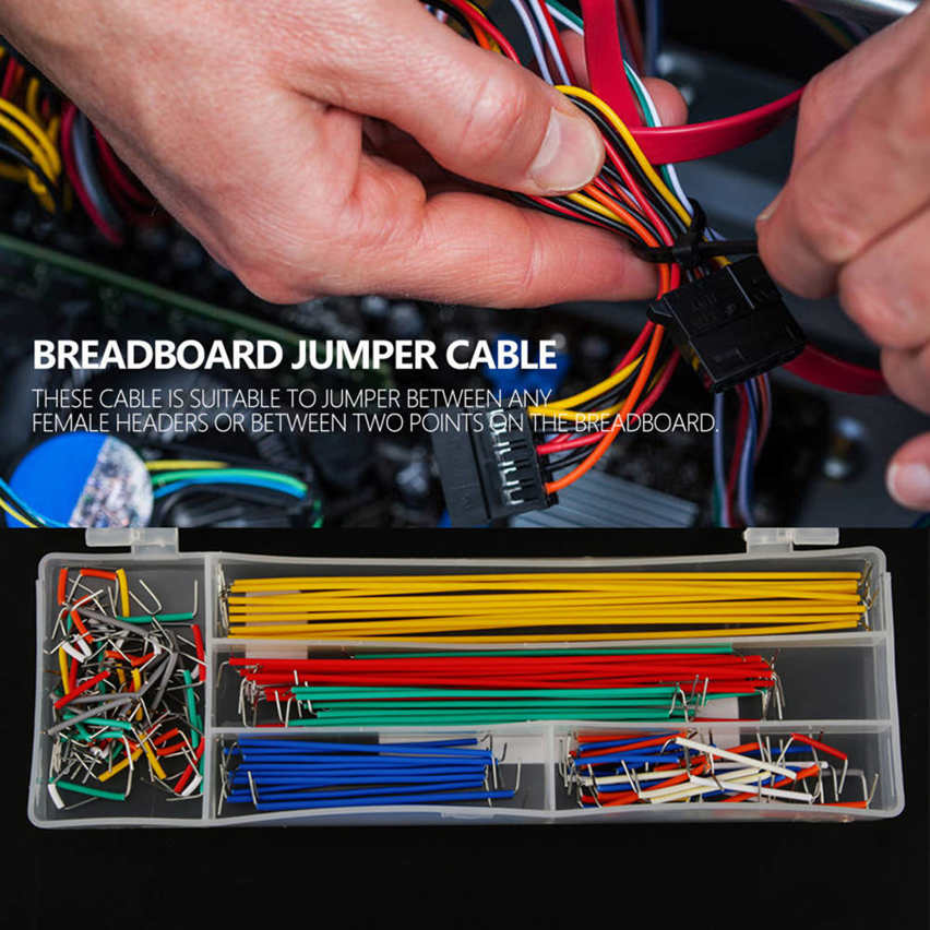 Breadboard Jumper Wire Kit 140pcs U Shape Solderless Cable Box for DIY Shield. 