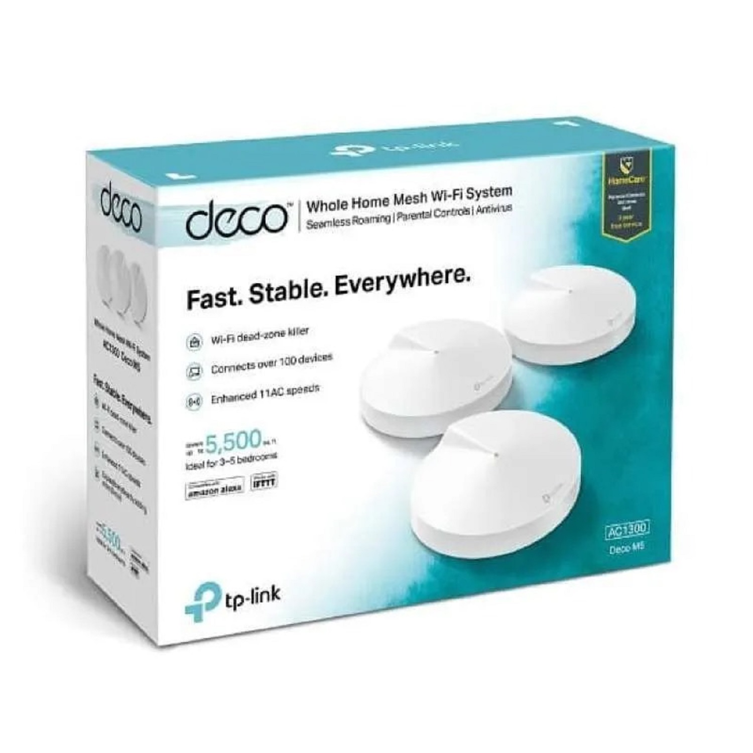 Router TP- Link Deco M5 Whole Home Mesh Wi-Fi System - 3 Pack (Warranty: 02 Years, Service Waranty: 05 Years). 
