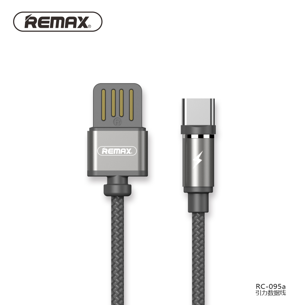 RC-095a Gravity Series Magnetic Cable For USB Type-C - **Silver**. 