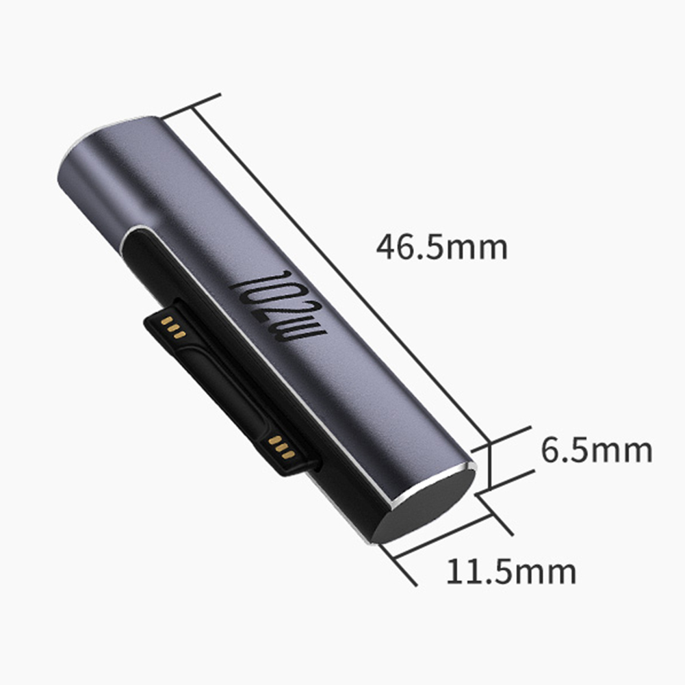 For Microsoft Surface Pro X 8 7 6 5 4 3 Go Book to USB Type C PD Fast Charging Plug Converter 15V/3A USB C Charger Power Adapter. 