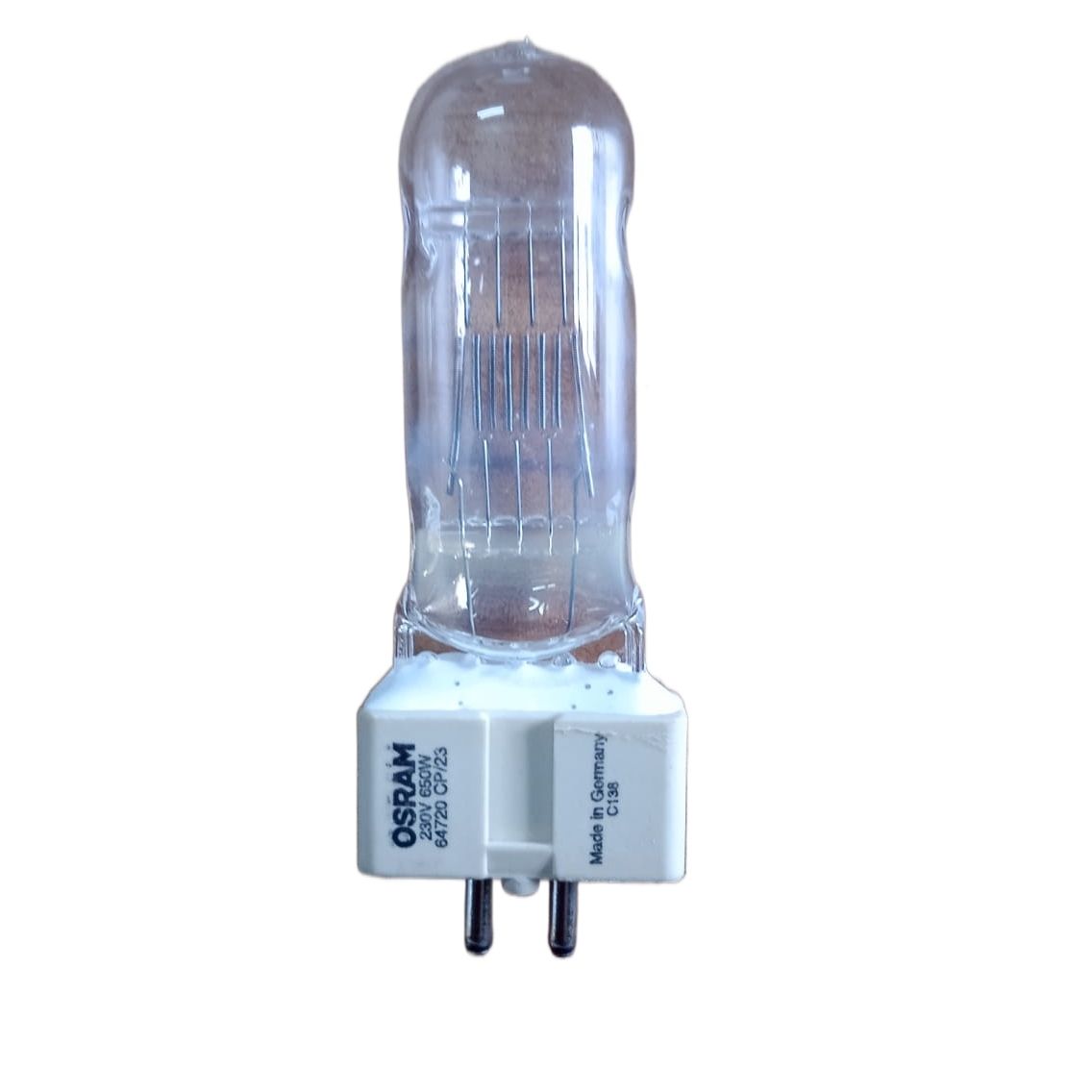OSRAM 650W 64720 CP/23 230V Halogen Display/Optic Lamp GX9.5 3200K, Made in Germany. 