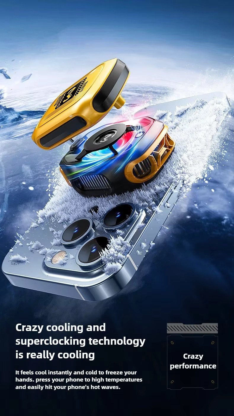 MEMO CX12 Mobile Phone Cooler Rechargeable Cooler Radiator with Digital Display and Battery. 