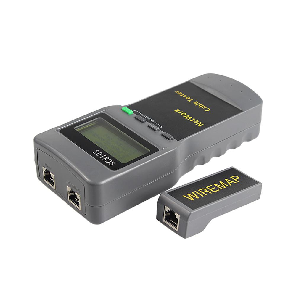 SC8108 Multifunctional Portable LCD Digital Display Network Tester LAN Phone Cable Meter. 