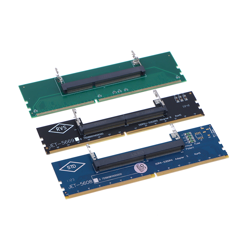 DDR3 DDR4 DDR5 Laptop SO-DIMM to Desktop Adapter Card Converter Memory RAM Connector Adapter Fengshi. 