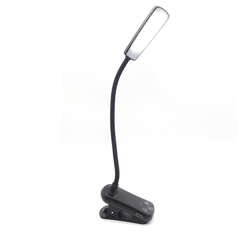 LED Clip on Book Light Portable Reading Light Book Lamp 3 Colors 8 Brightness USB Rechargeable Light Mini Desk Lamp. 