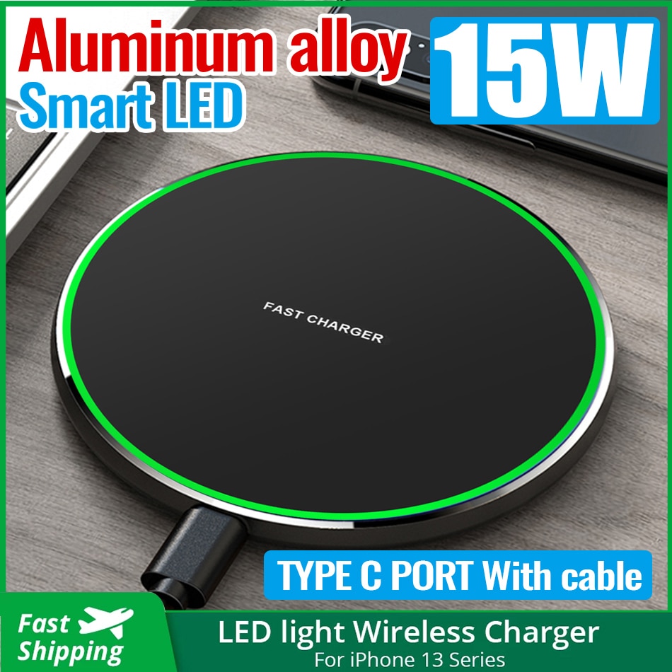 15W Wireless Charger USB C Fast Charging Pad Quick Charge QC 3.0 For iPhone 14 13 12 11 XS XR X 8 Samsung S22 S21 S20 S9 S10 S8