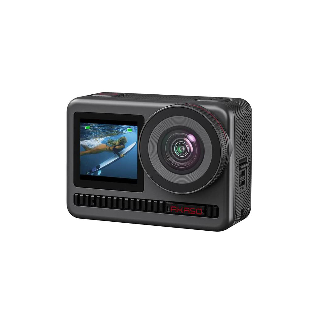 AKASO Brave 8: 4K60fps Action Camera With Dual Screens - 48MP Photos - 8K Time-Lapse and Underwater Support. 