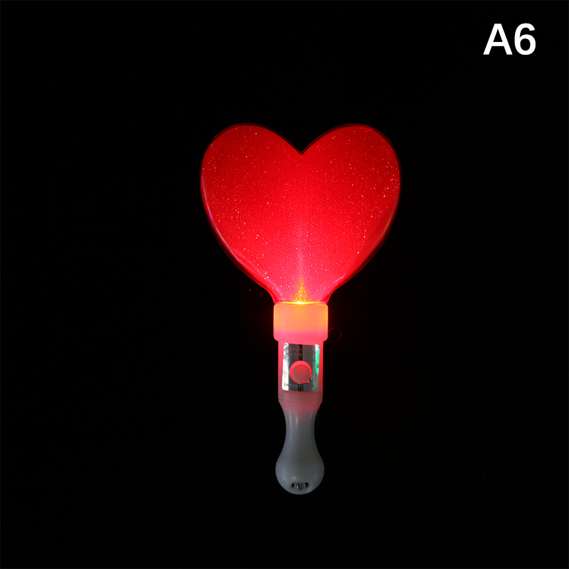 1Pc Colors Change LED Glow Stick Heart Star Shape Luminous Concert Cheering Tube Wedding Party Light Stick