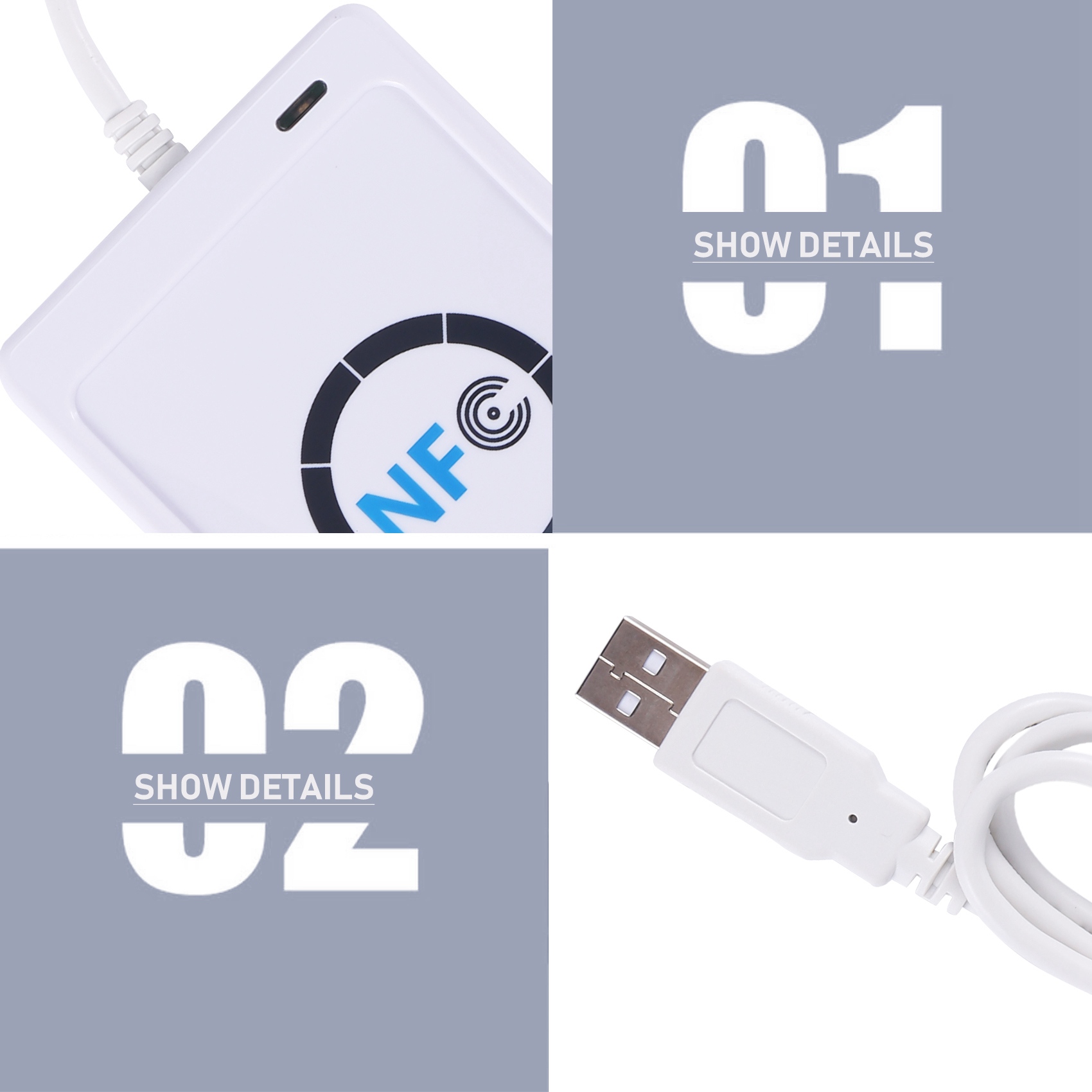 USB NFC Card Reader Writer ACR122U-A9 China Contactless RFID Card Reader Windows Wireless NFC Reader. 