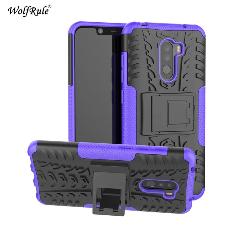 For Xiaomi Pocophone F1 Cases For Xiaomi Poco F1 Cover Dual Layer Armor Back Case For Xiaomi Pocophone F1 Holder Stand Shells. 