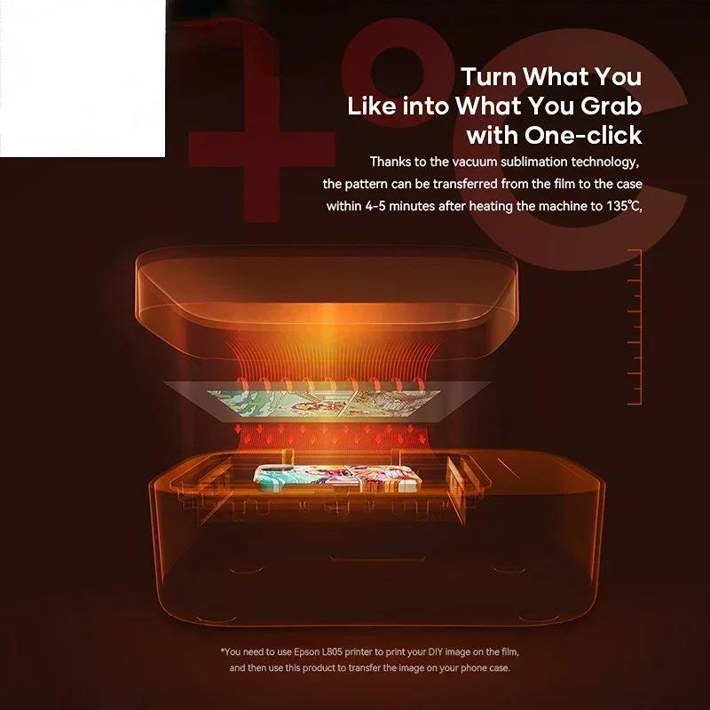 Factory Wholesale Heat Transfer Printer Phone Case 3d Sublimation Machine Mini Press for Colorful DIY. 