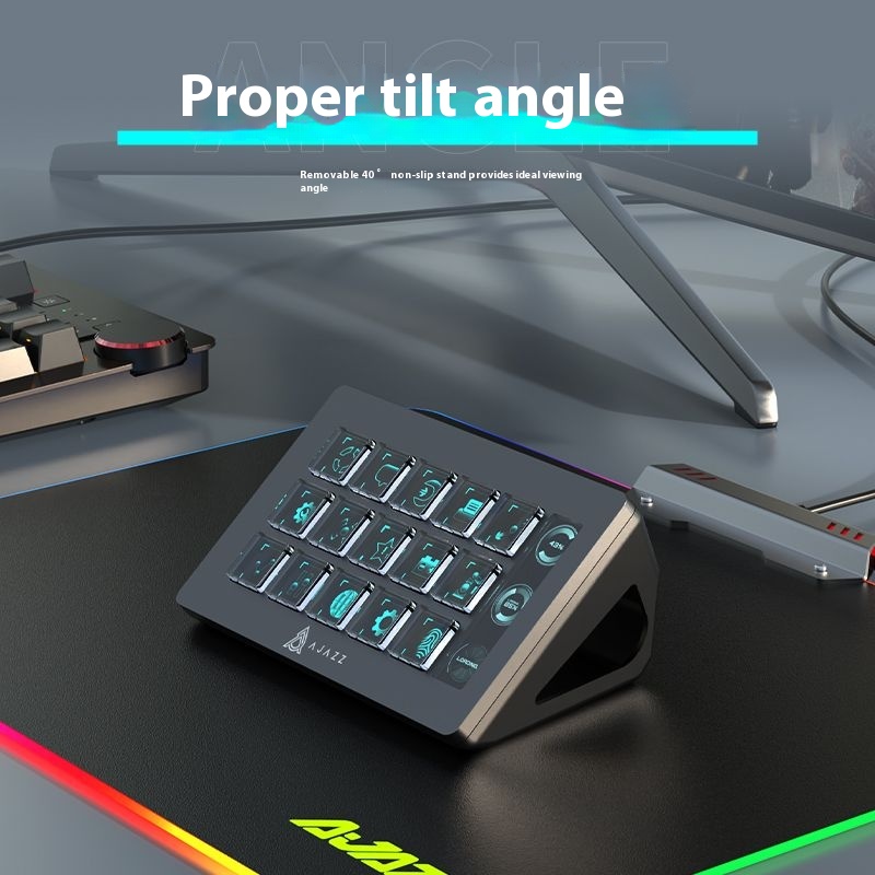 Ajazz Akp153 Desktop Controller Console Panel Programming Shortcut Key 15-Key Keyboard Wired Pc Accessories For Mac Windows Man. 