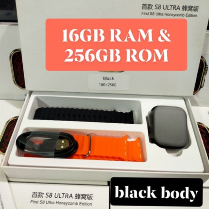 S8 ultra 16GB ROM 256GB 5G Android Smart Watch 2.08 inch Waterdrop Display Dual Camera Calling Feature Google Playstore, Youtube Facebook Messenger Tiktok IMO Wifi Android 9 1000mAh Battery Smartwatch for Men and Women Sl- 24571. 
