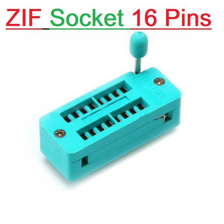 16 Pin Universal ZIF Socket 16Pin DIP 16 Pins 2.54mm Pitch IC Chip ZIF Socket Adaptor For Electric Fittings Universal IC Test And Program Electronics Circuitry & Parts. 