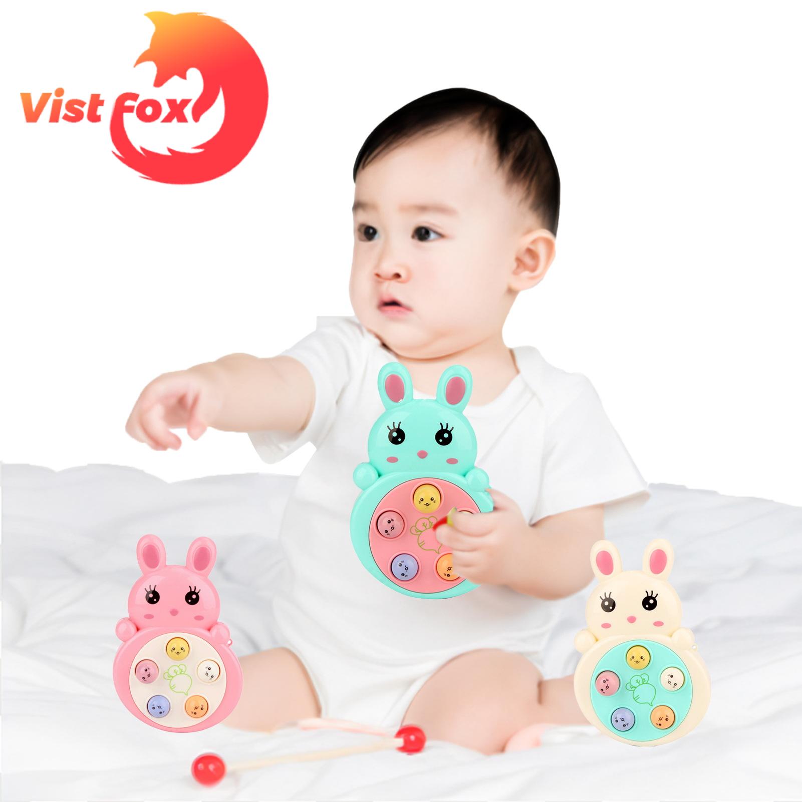 Vist Fox Whack-a-mole Toy Push to Play Whack-a-mole Toy with Hanging Rope. 