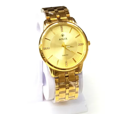 Waterproof watch golden discount colour