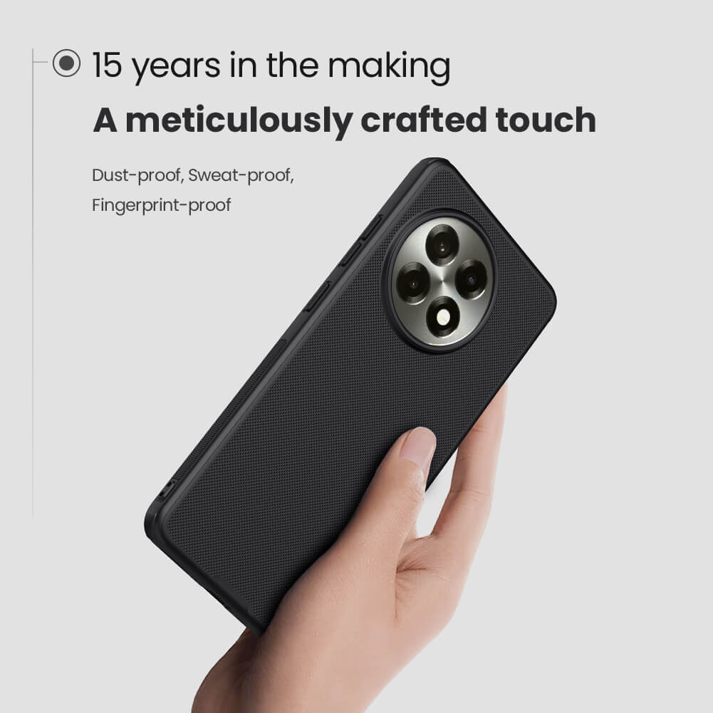 Nillkin ( 1+13R ) Super Frosted Shield Pro Matte cover case for OnePlus Ace 5, OnePlus Ace 5 Pro, OnePlus 13R - Black. 