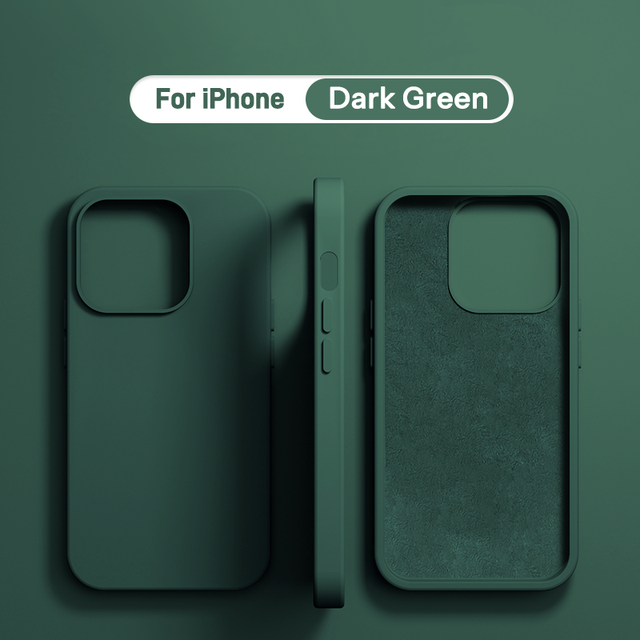 Luxury Liquid Silicone Soft Case Protection For iPhone 15 14 13 12 11 Pro Max Plus Mini Protective Phone Accessories 7 8 XS XR X