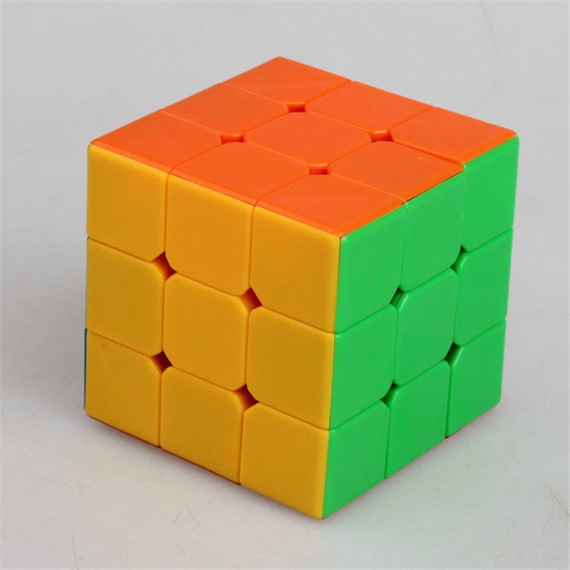 【happy one】ZHANCHI Stickerless 3x3x3 cube 57mm Speed cube Smooth Puzzle Ultra-Smooth Professional Multi-Color ABS. 