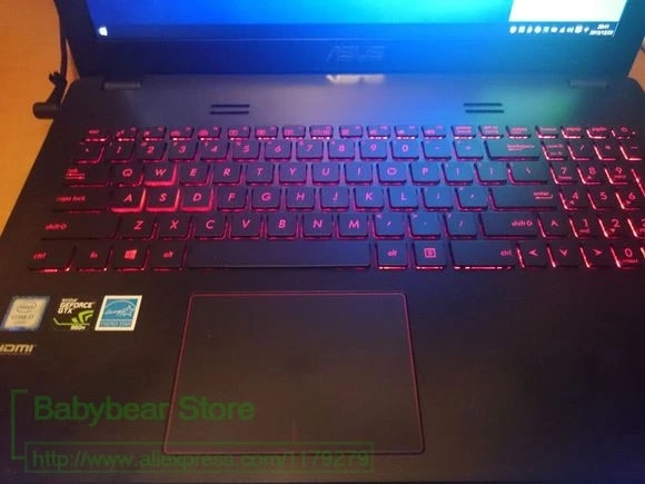 【Lejia】Silicone 15'' Keyboard Skin For Asus Rog Gl552 Gl552Vx Gl552Vw Gl552Vl F A540U Fx50Vx. 
