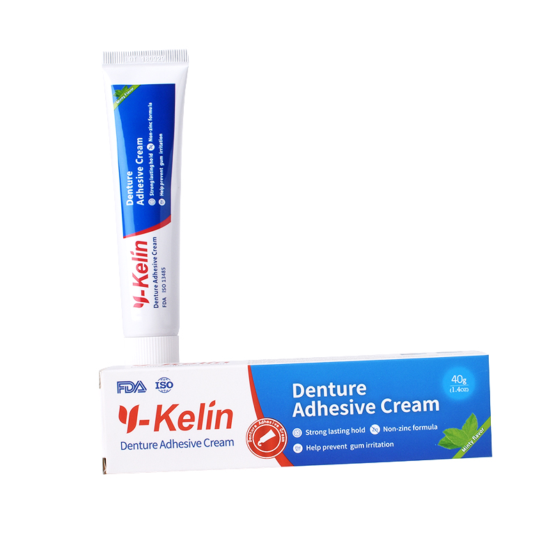 Y-Kelin Denture Adhesive Cream 40g Strong Hold Glue For Cull Partial False Teeth Bonding Prosthesis Fixing BruberryBeE