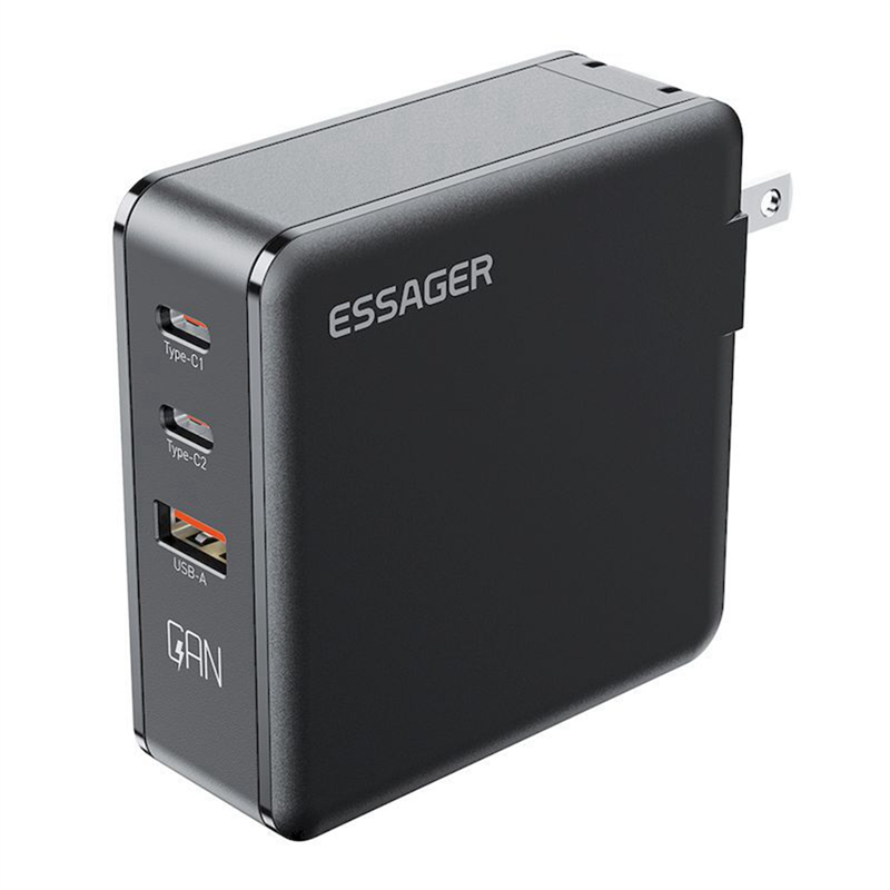 Essager 140W GaN USB Type C Desktop Charger Quick Chagers Multi-Port Charger for Samsung IPhone Laptop Chagers US Plug