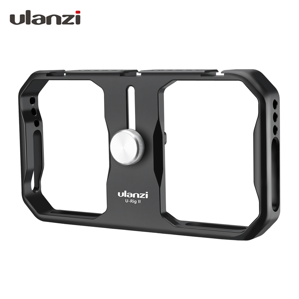 Ulanzi U-Rig II Universal Metal Video Cage for Smartphone Filmmaking Case with Cold Shoe Slots Stabilizer Stabilizing Hand Grip Tripod Mount Compatible with iPhone Android Phones. 