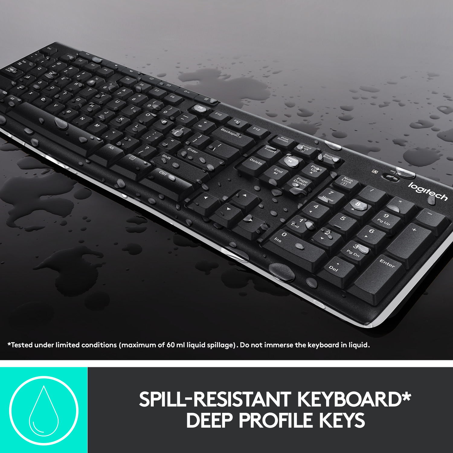 Logitech MK270 Wireless Keyboard and Mouse Combo for Windows, 2.4 GHz Wireless, Compact Wireless Mouse, 8 Multimedia & Shortcut Keys, 2-Year Battery Life, PC/Laptop - Black. 