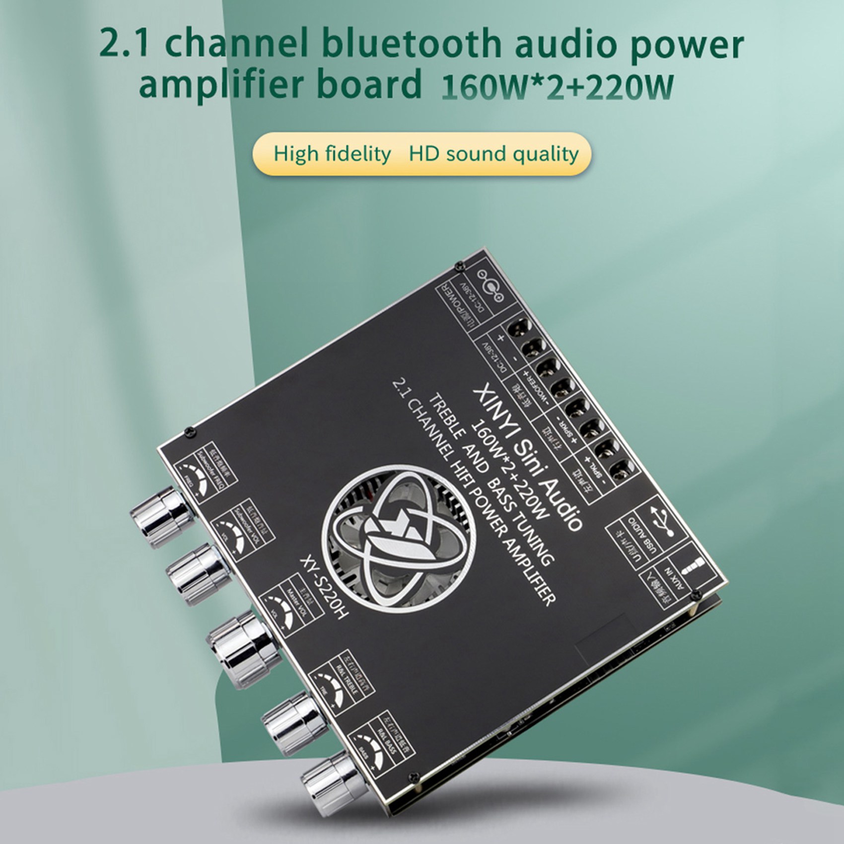 XY-S220H 160Wx2+220W Power Amplifier Board TDA7498 2.1 Dual-Channel Bluetooth Compatible 5.1 Subwoofer Module. 