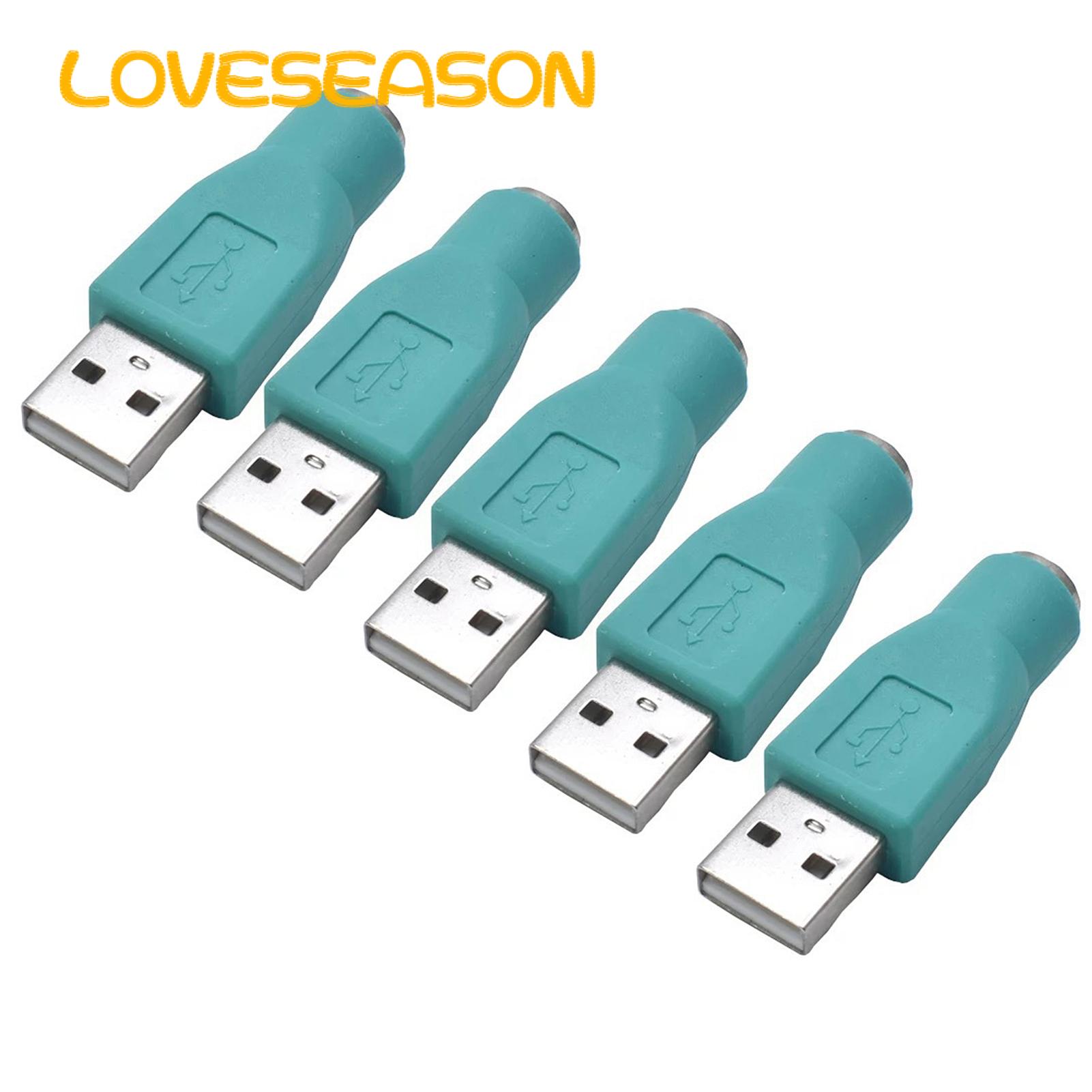 for Ps/2 to Usb Adapter 5pcs Ps/2 to Usb Adapter for Keyboard Mouse Pc Laptop Plug Play High-speed Signal Transmission Connector Mouse Keyboard for Ps/2 to Usb Converter