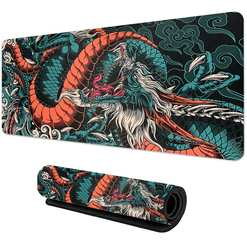 400 70L Keyboard Game Play Japanese Dragon Large Game Mouse Pad XX Home Mouse Pad On Table Speed Table Mat Anime 900x0X300 Mouse Pad. 