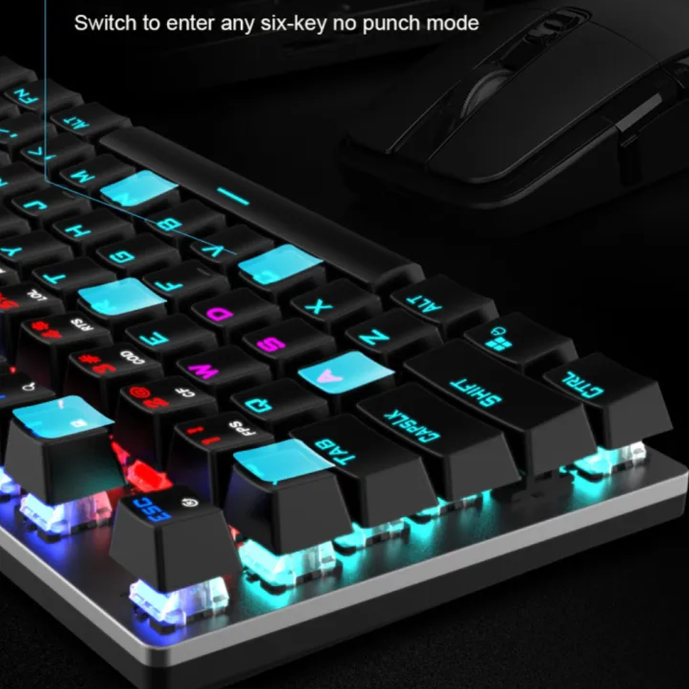 AOC Gaming Keyboard | Mechanical Switch | 104 key Blue Switch (GK410). 