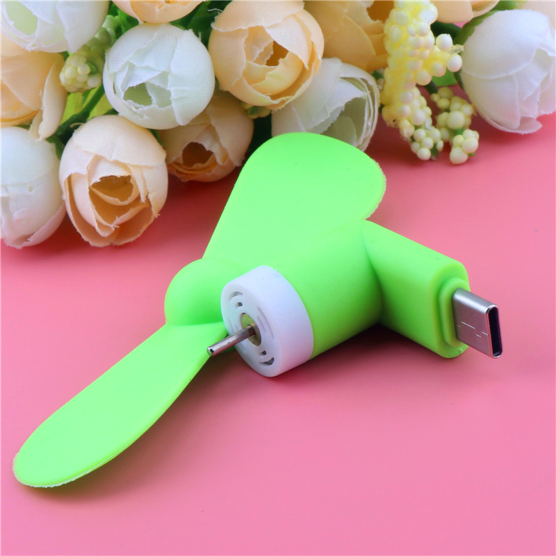 1 pcs USB Fan type C Flexible Mini Mobile Phone Fans for Android type C hand Fan for all otg supported phone type C. 