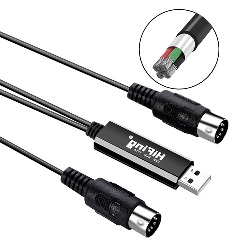 HiFing USB Interface Converter/Adapter with 5-PIN DIN MIDI Cable. 