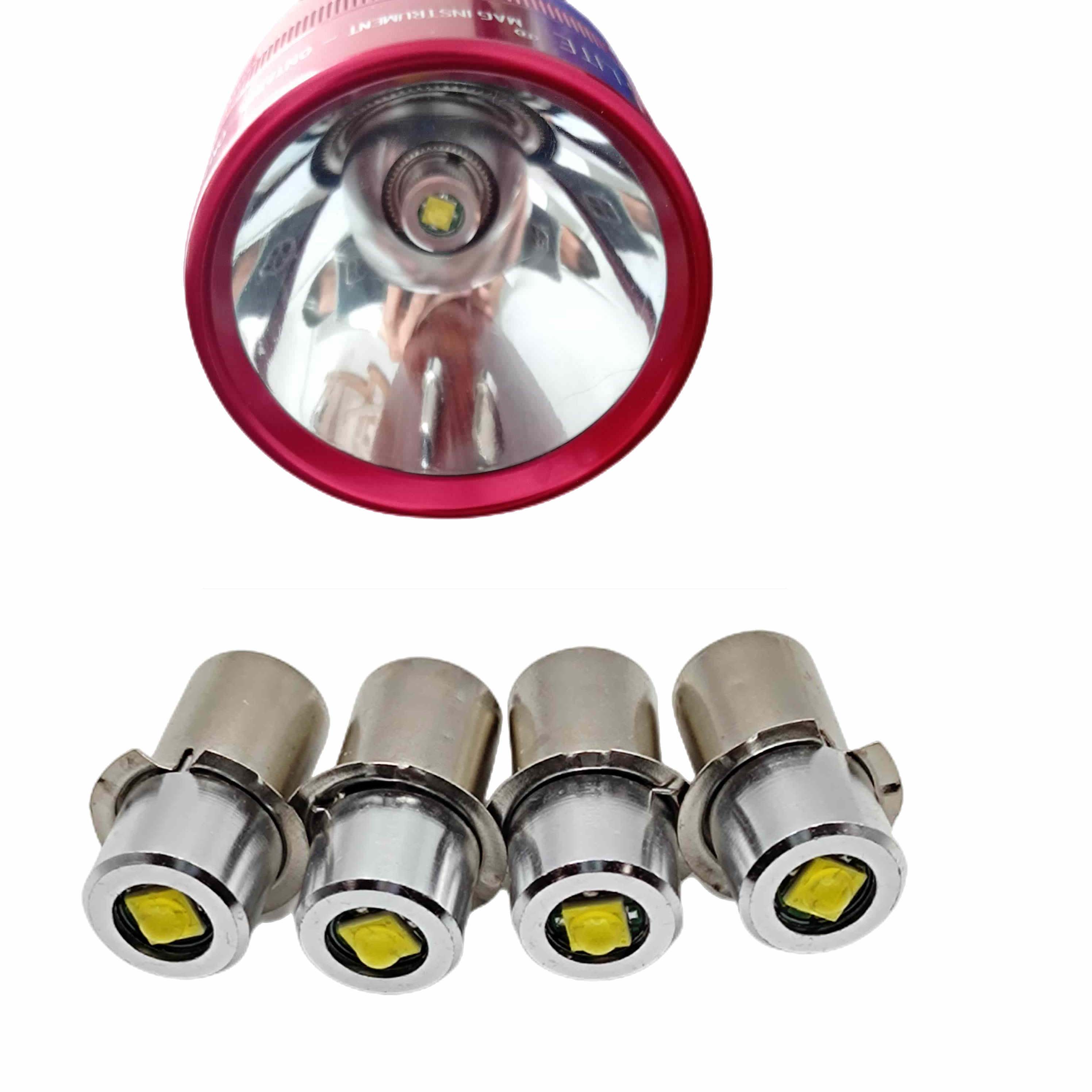 P13.5S Pr2 LED Bulb 3W Upgrade LED Flashlight Bulb Maglite LED Conversion Kit Mag Light LED Bulb 2-16 C D Cells Maglite Torch. 